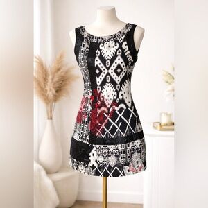 💃 Desigual IKAT Patchwork Sleeveless Dress – EU 40 / Small–Medium